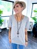 Boyfriend V-Neck Tee | Heather Grey [NO RETURNS] sold by ZZs
