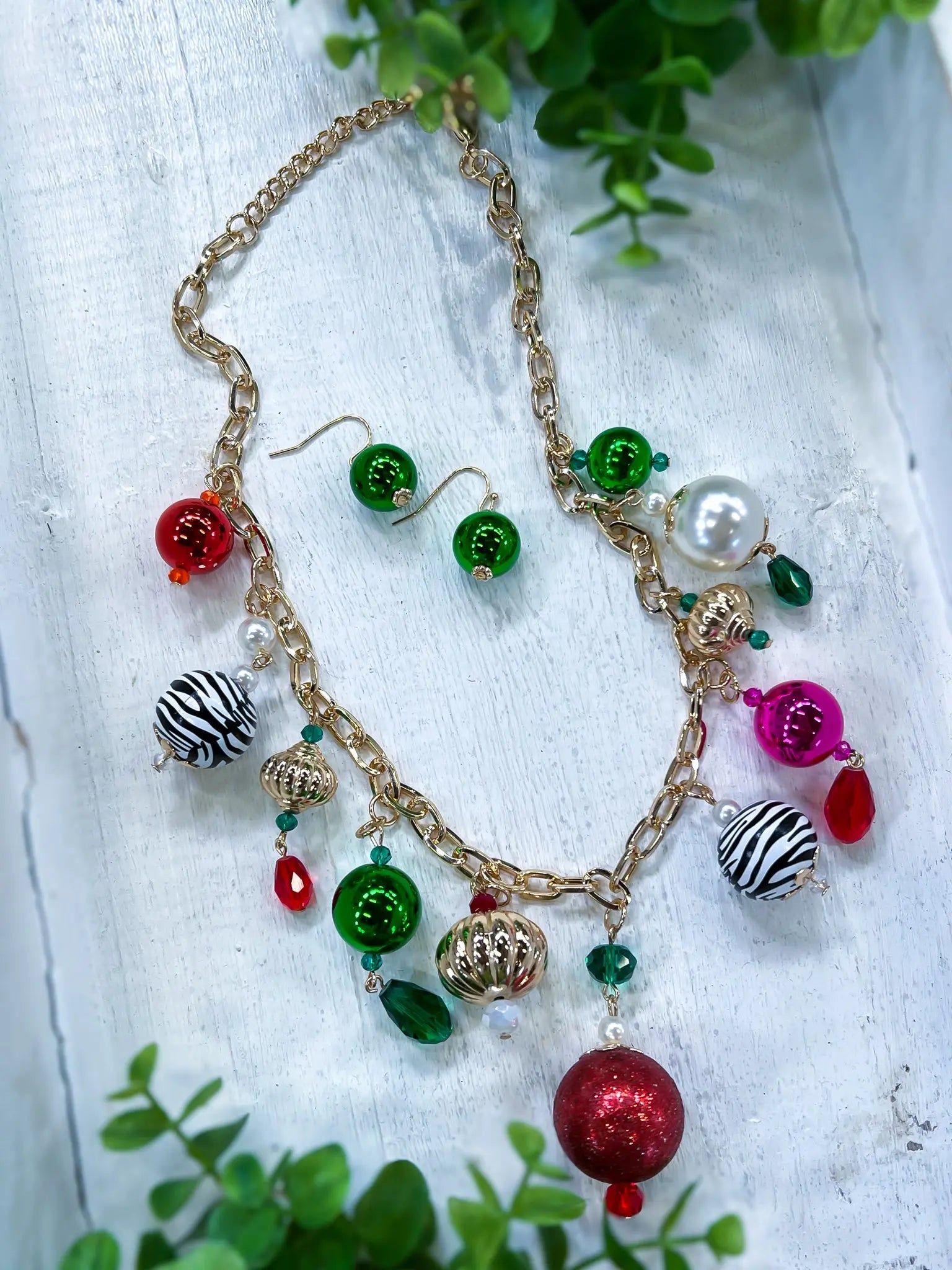 Christmas Ornament Necklace Set sold by ZZs