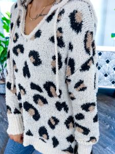 Leopard Hoodie | Cream sold by ZZs