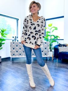 Leopard Hoodie | Cream sold by ZZs
