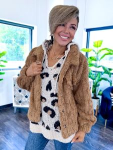 Leopard Hoodie | Cream sold by ZZs