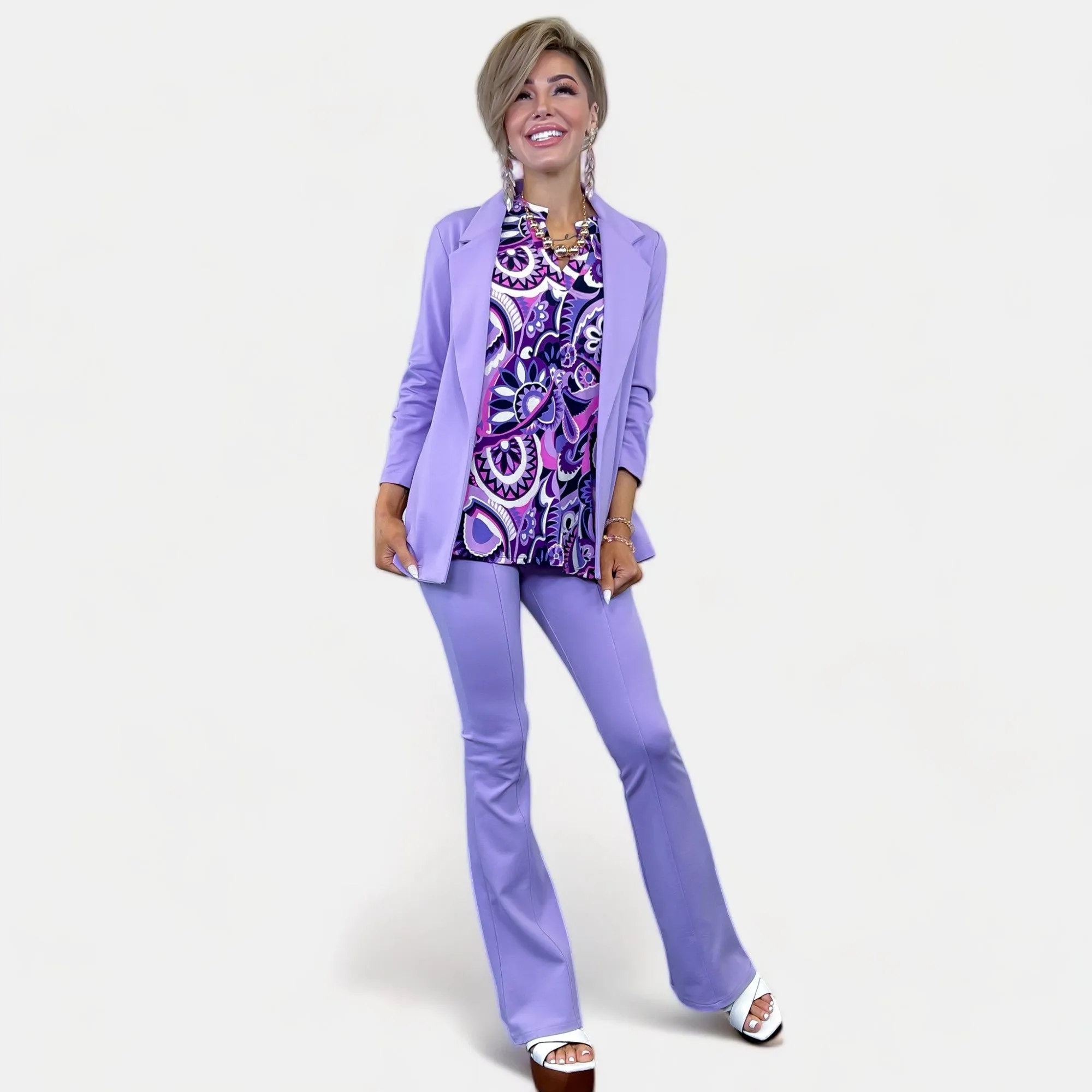 Magenta Multi Abstract Lizzy Tank Top sold by ZZs product image thumbnail 2