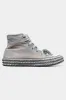 Khaki Embellished High Top Sneakers sold by ZZs
