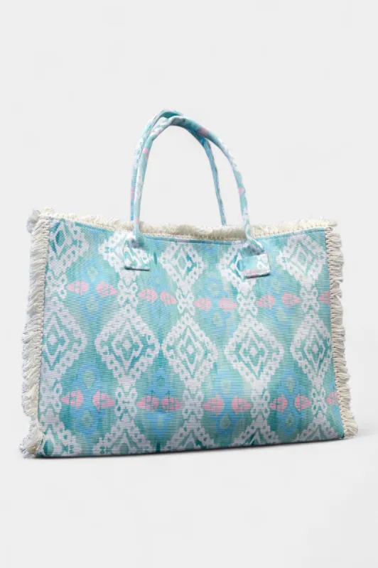 Blue Aztec Fringe Bag sold by ZZs