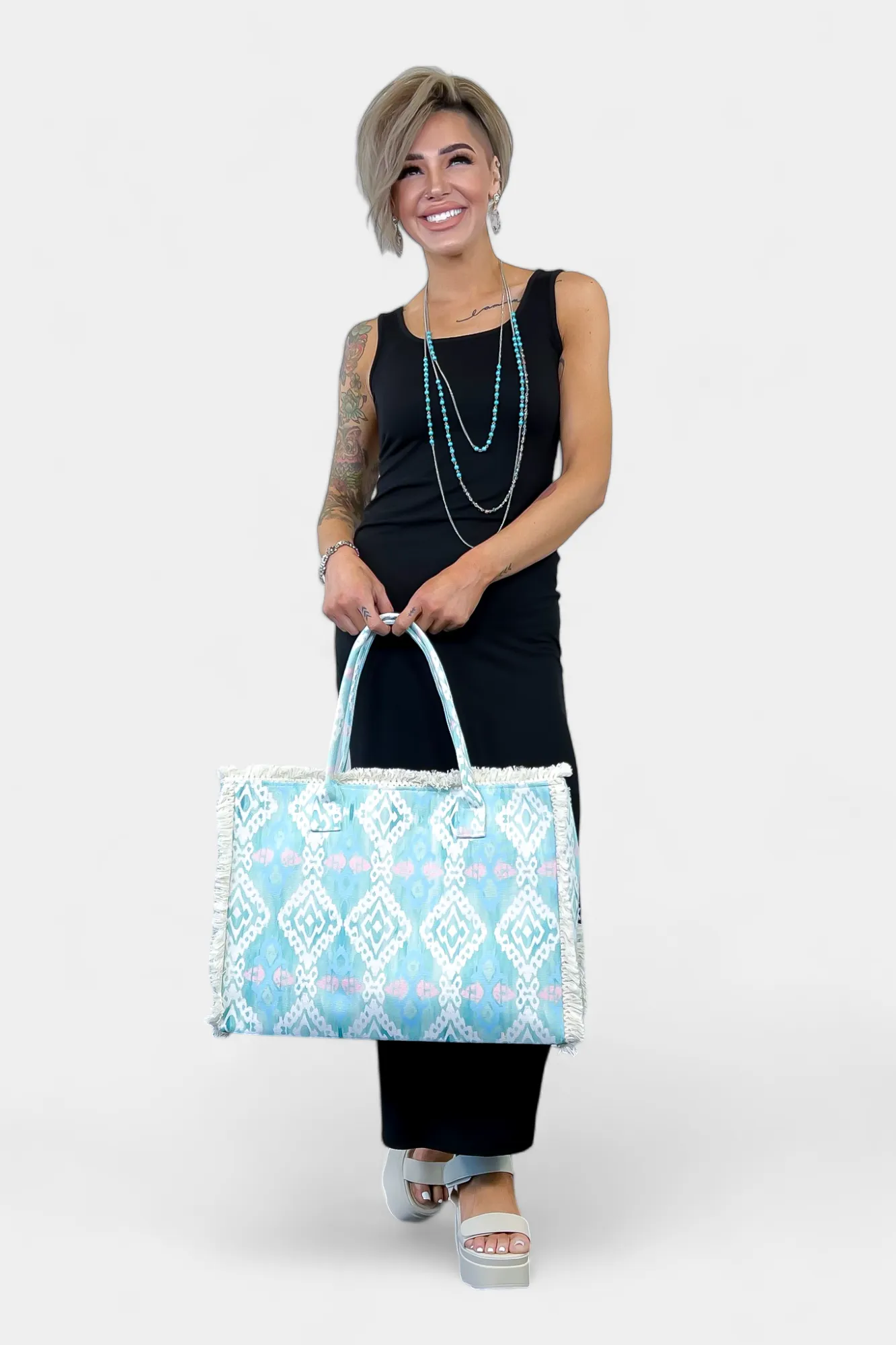Blue Aztec Fringe Bag sold by ZZs product image thumbnail 2