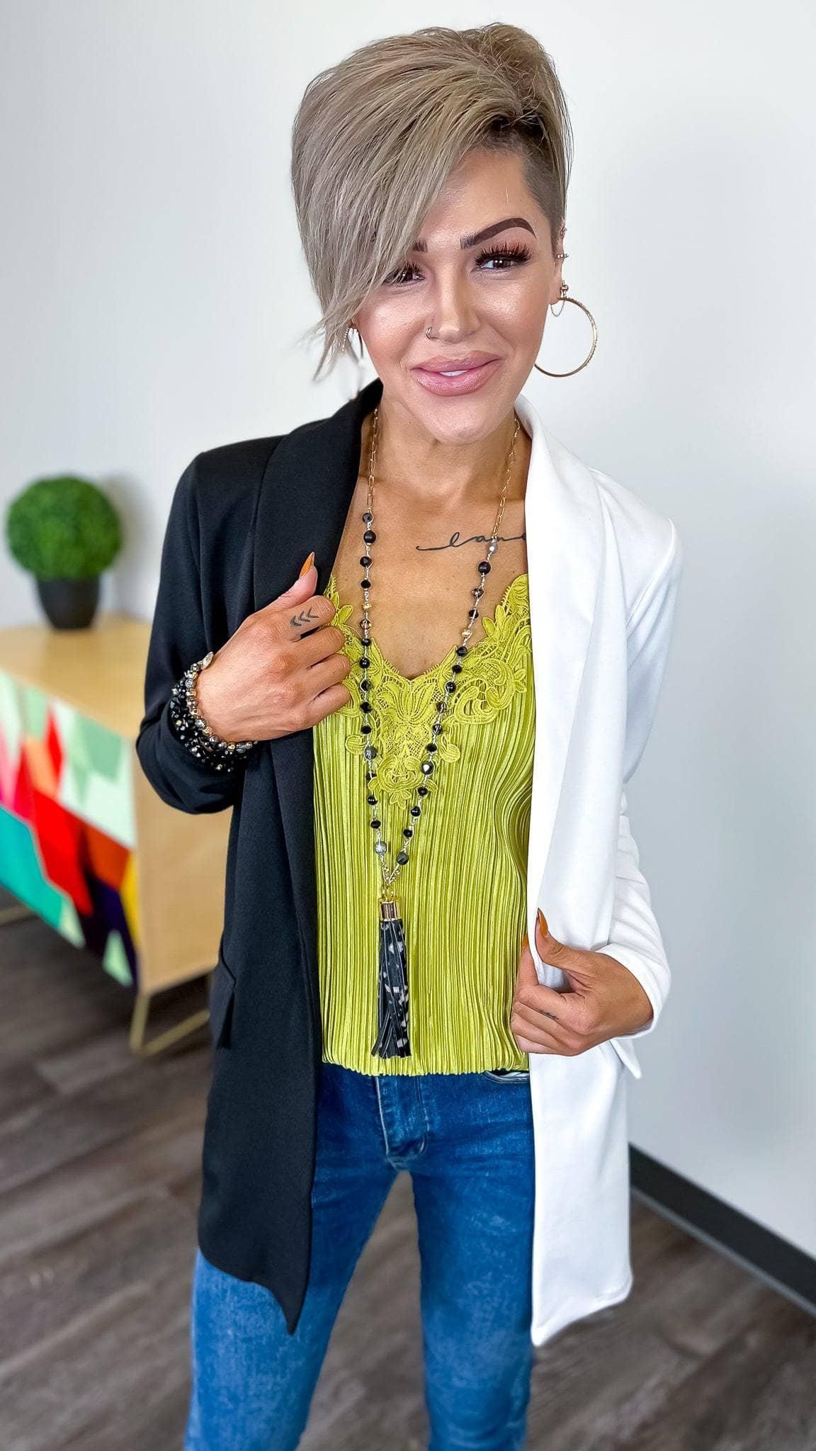 Black Colorblock Blazer sold by ZZs product image thumbnail 2