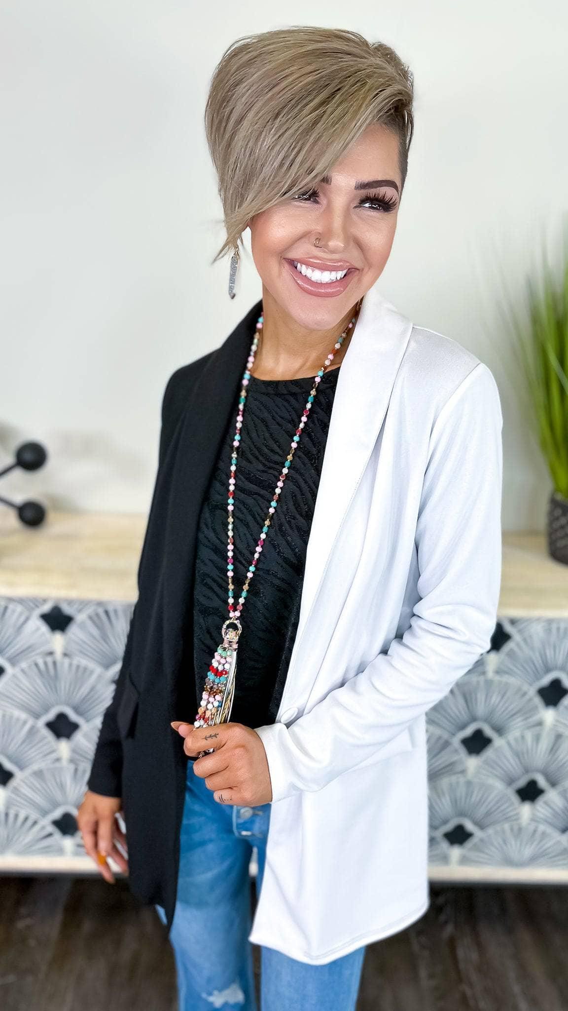 Black Colorblock Blazer sold by ZZs product image thumbnail 7