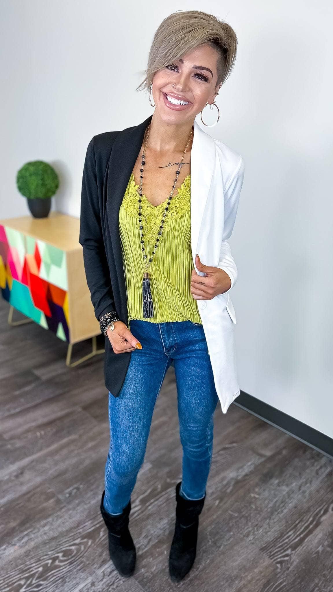 Black Colorblock Blazer sold by ZZs product image thumbnail 11