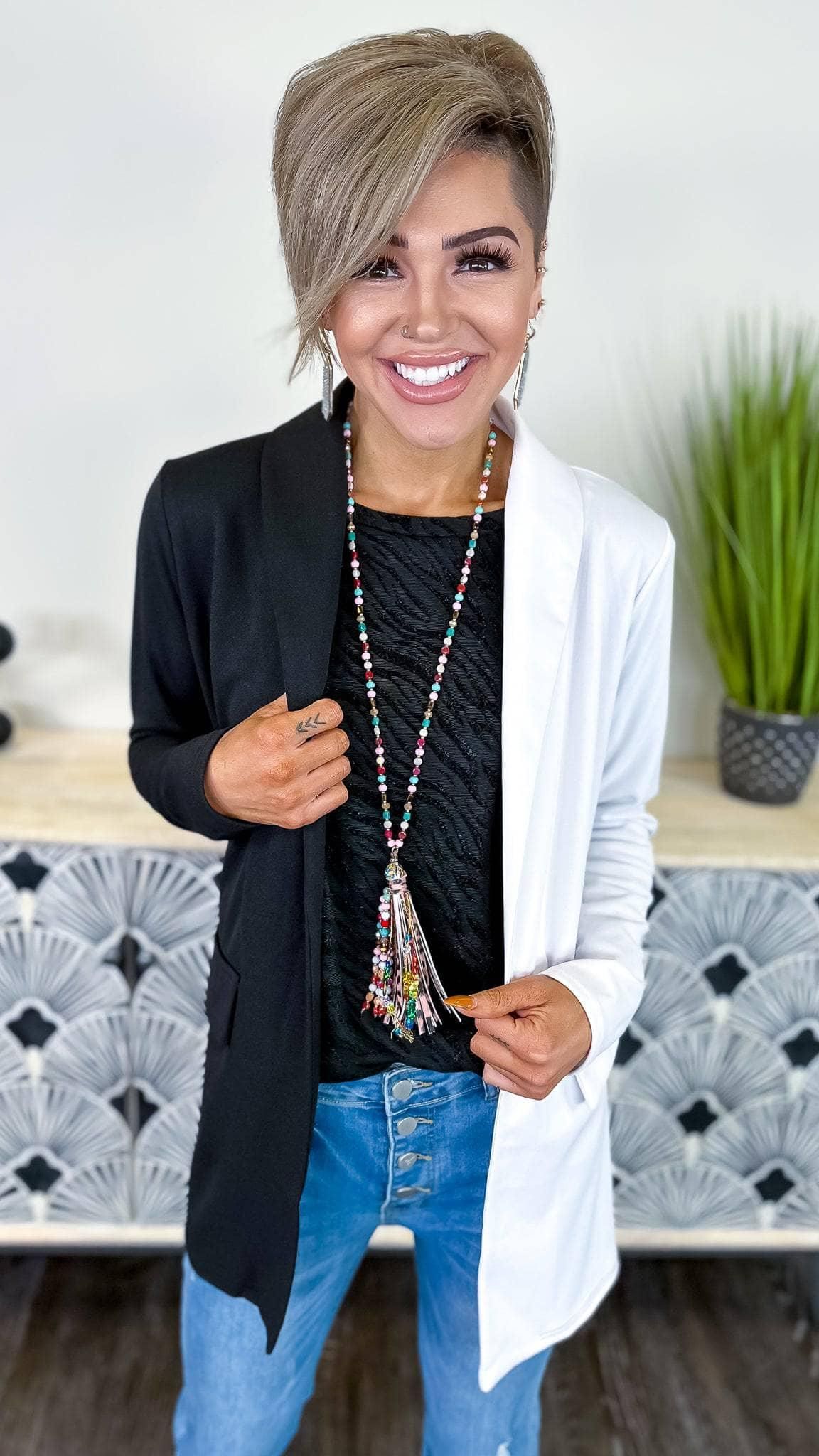 Black Colorblock Blazer sold by ZZs product image thumbnail 8