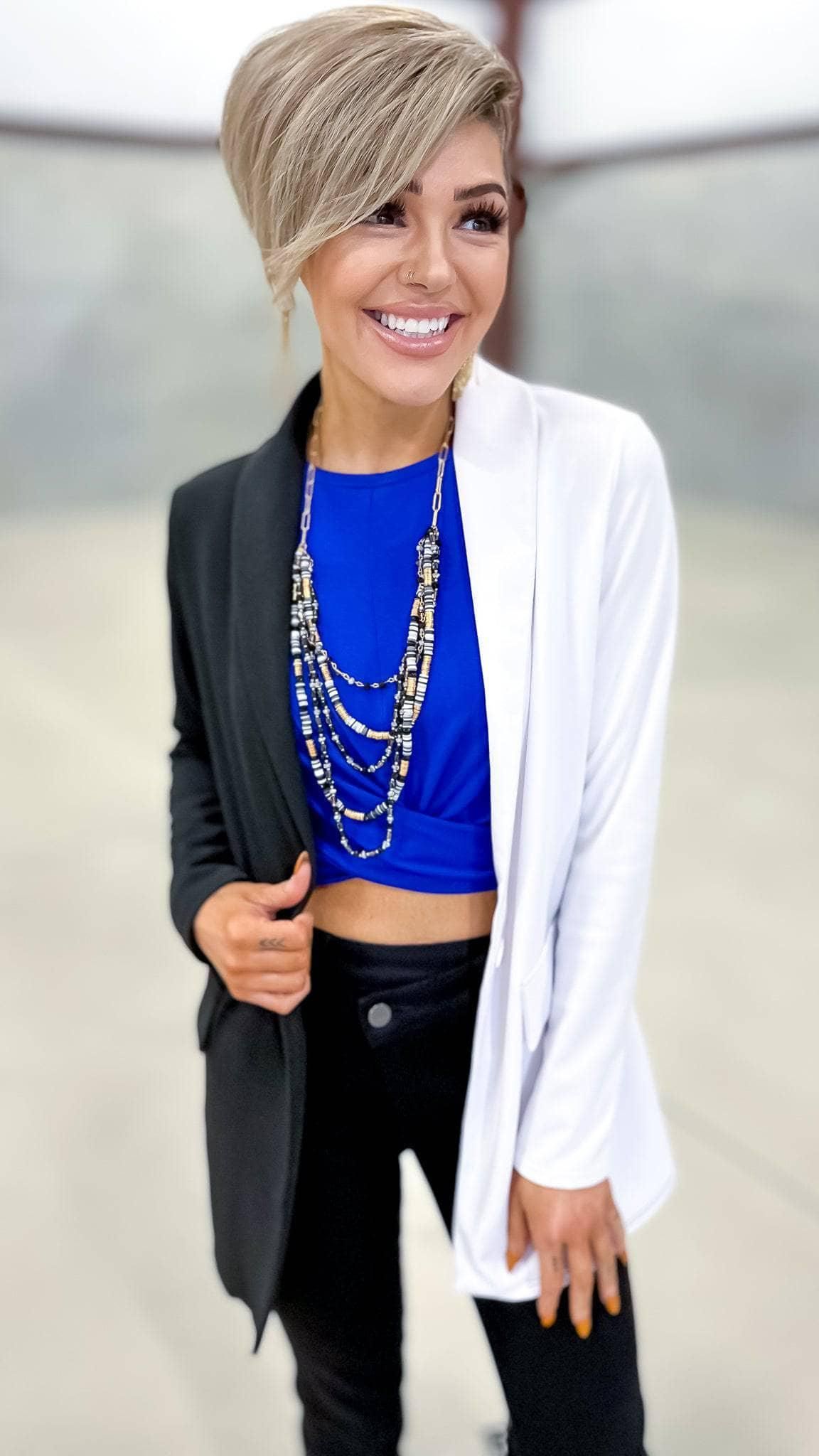 Black Colorblock Blazer sold by ZZs product image thumbnail 5