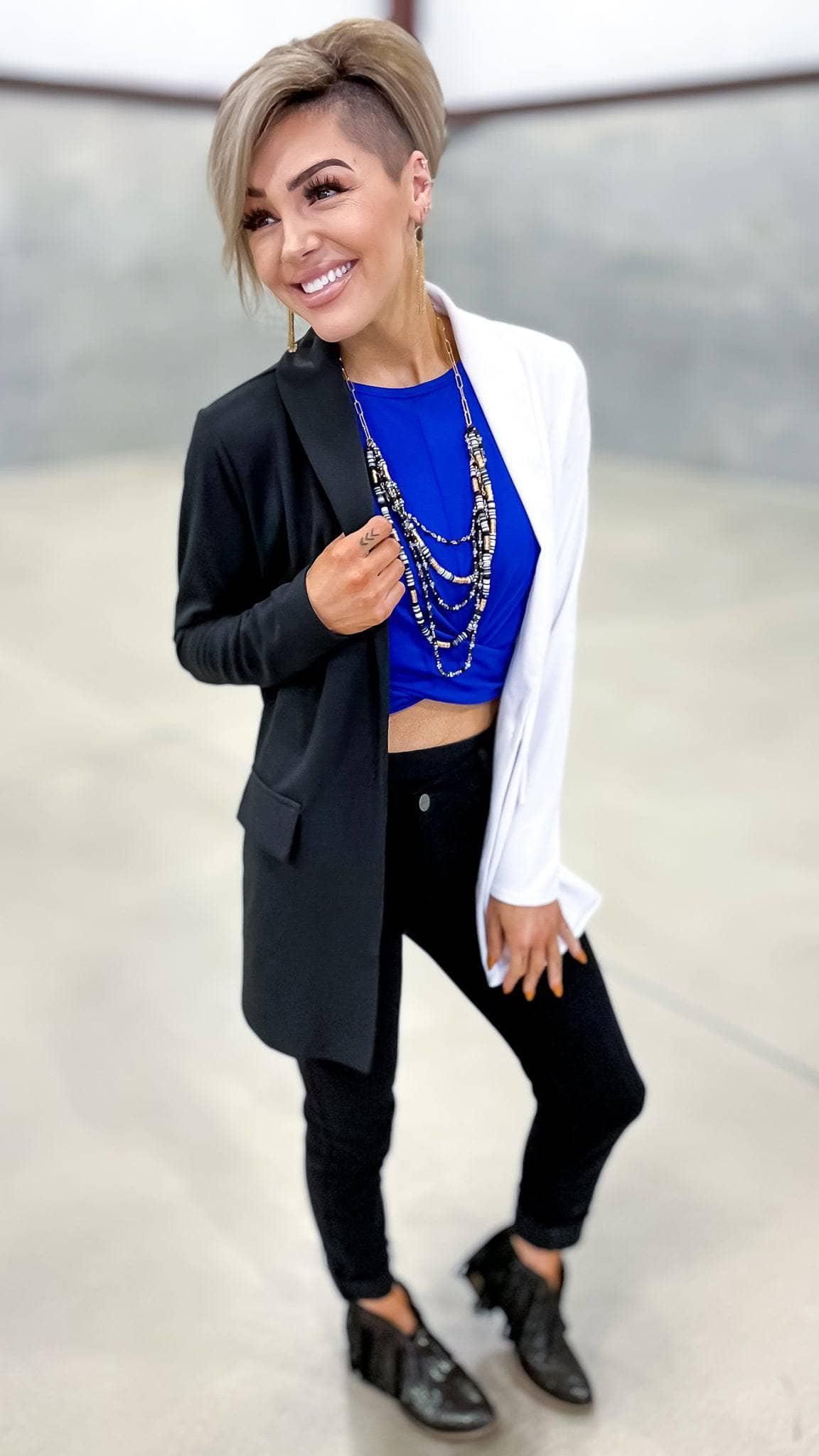 Black Colorblock Blazer sold by ZZs product image thumbnail 9
