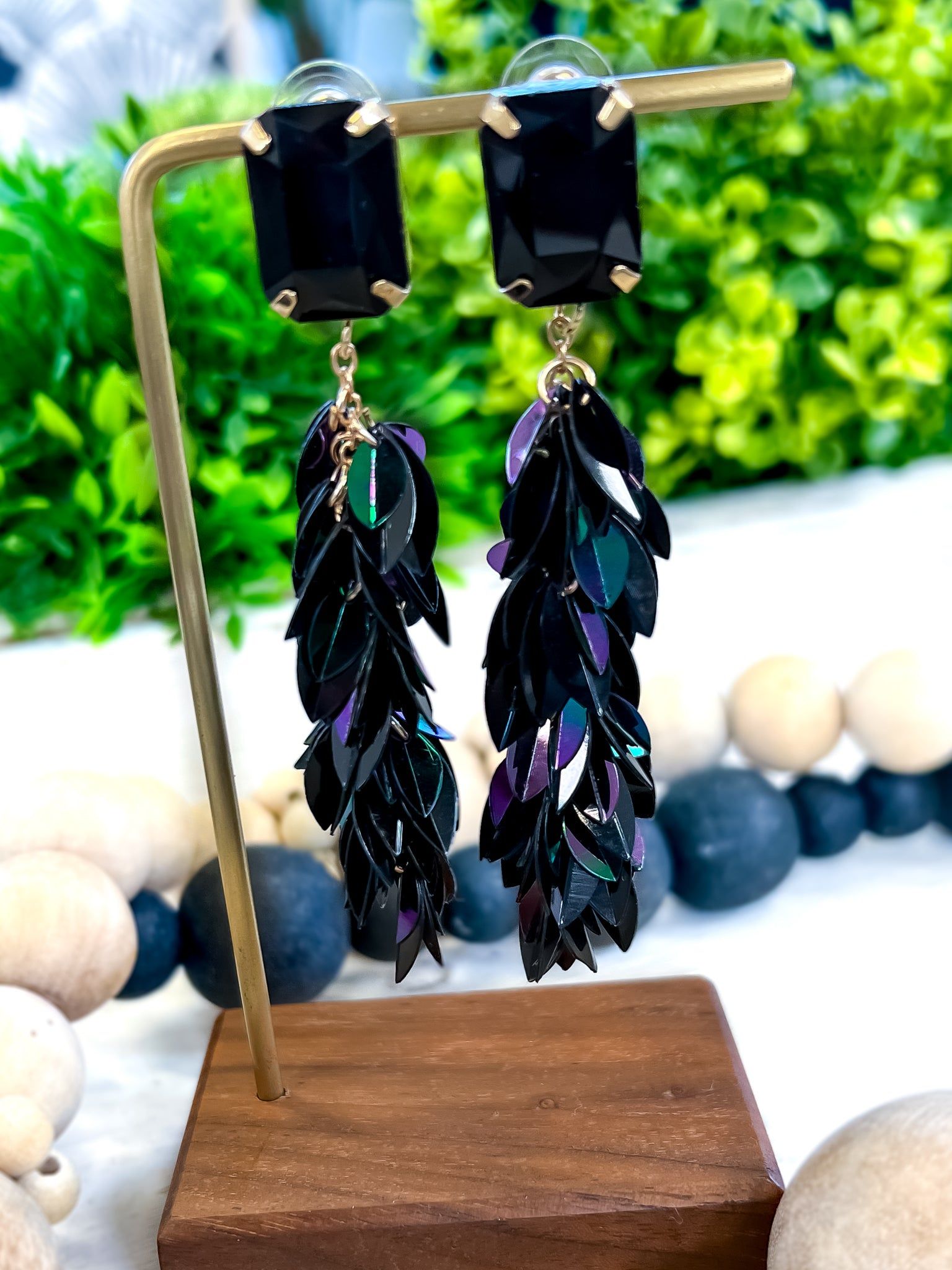 Marquise Cluster Earrings | Black sold by ZZs product image thumbnail 3
