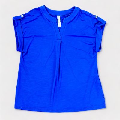 Royal Blue Lizzy Short Sleeve Top sold by ZZs