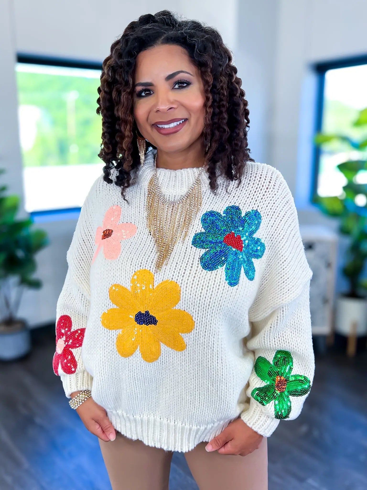 Sequin Flower Sweater sold by ZZs product image thumbnail 13