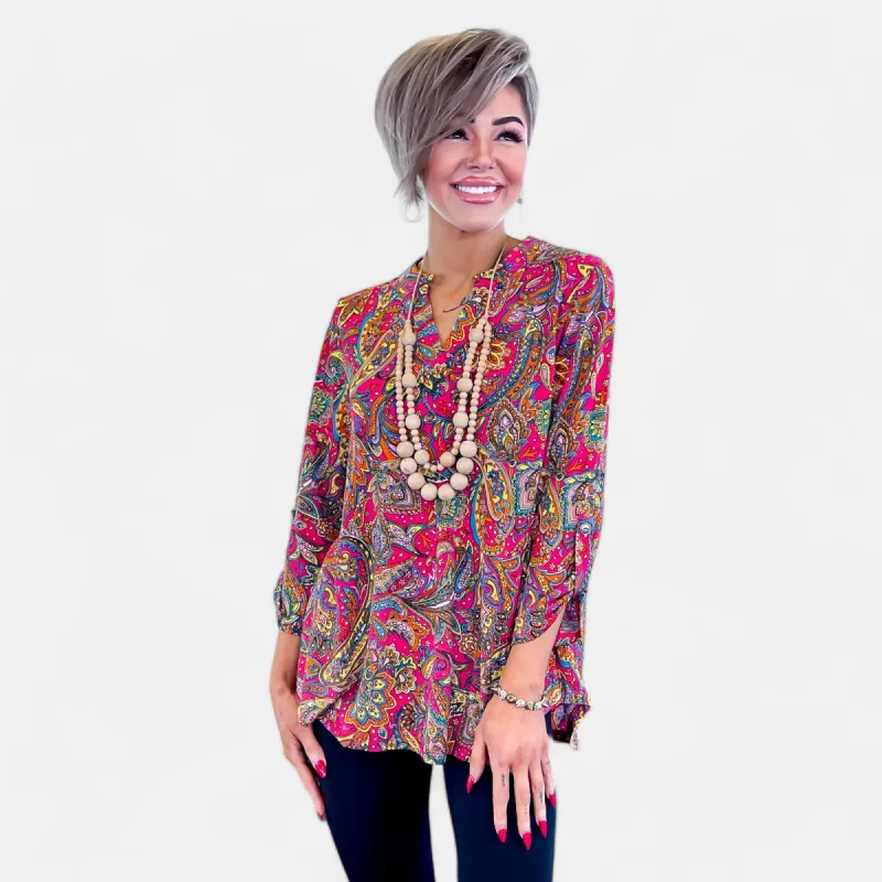 Pink Multi Lizzy Top sold by ZZs