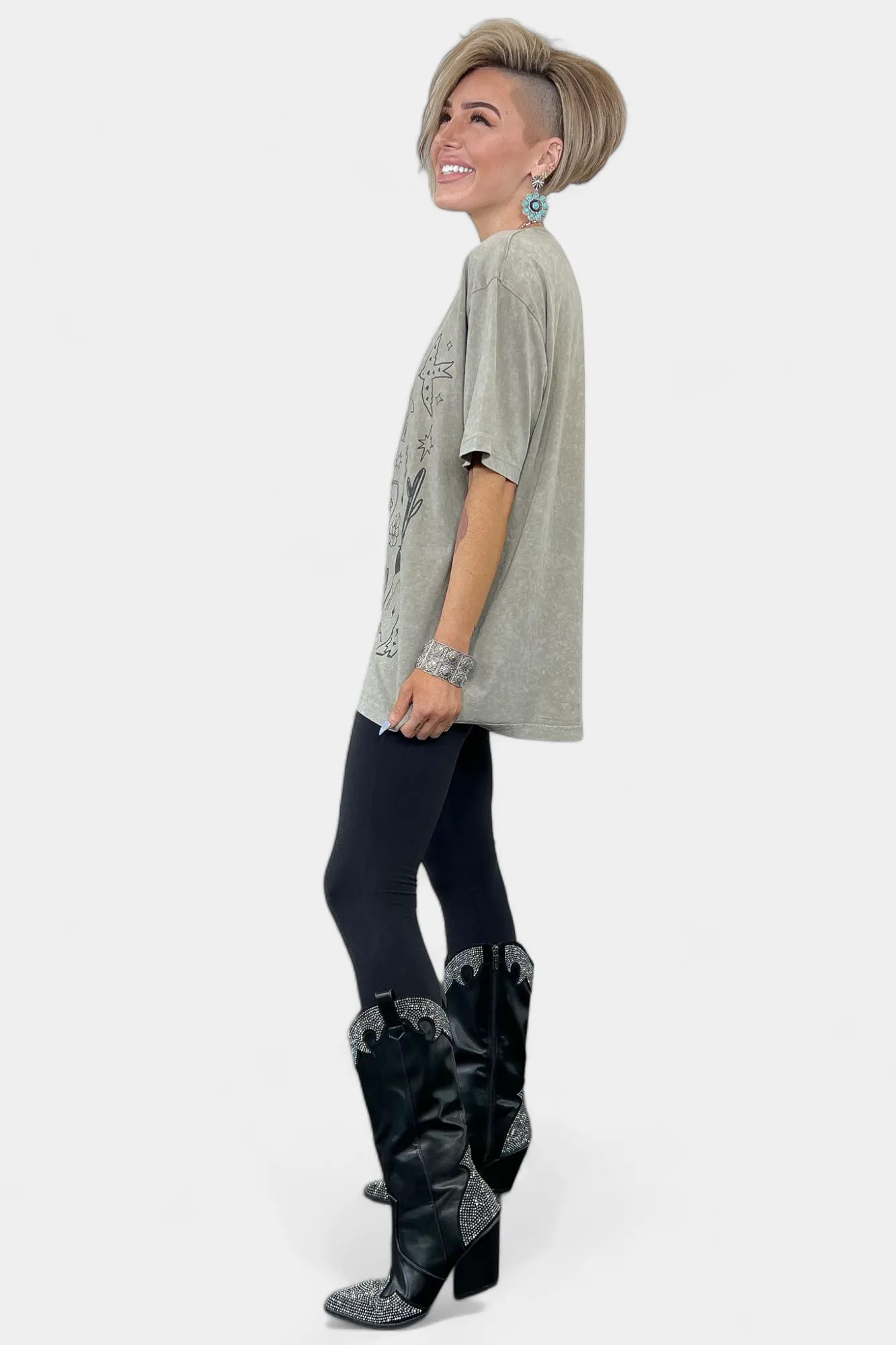 Mocha Cowgirl Elements Graphic T-Shirt sold by ZZs product image thumbnail 3