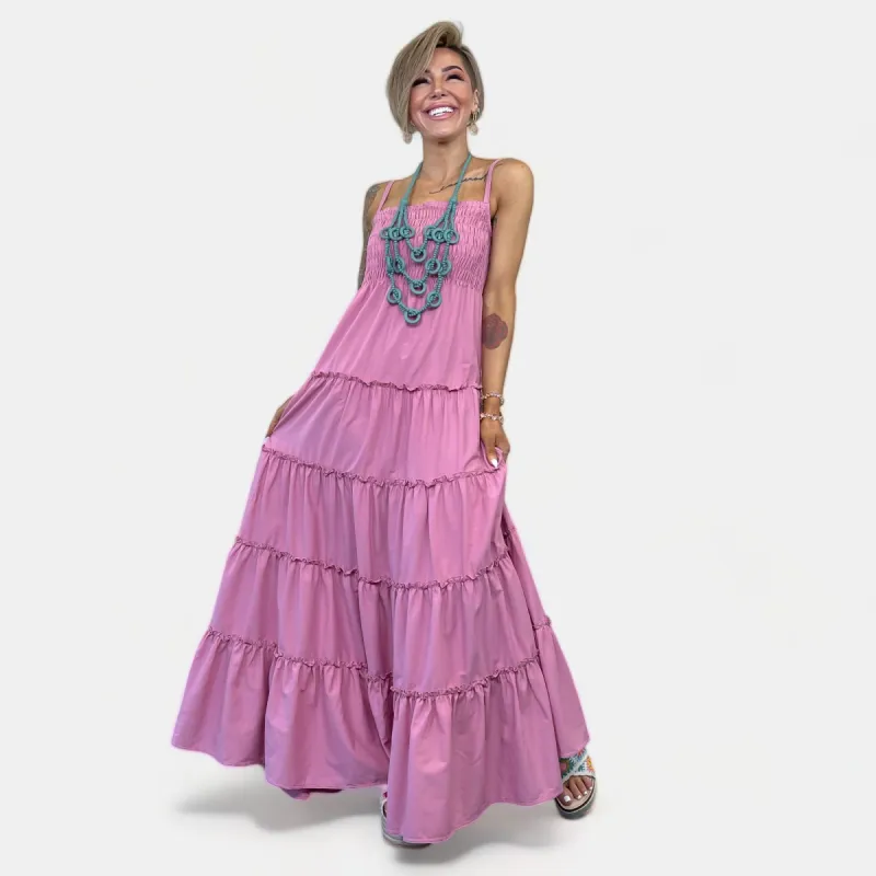 Rose Smocked Cami Maxi Dress sold by ZZs