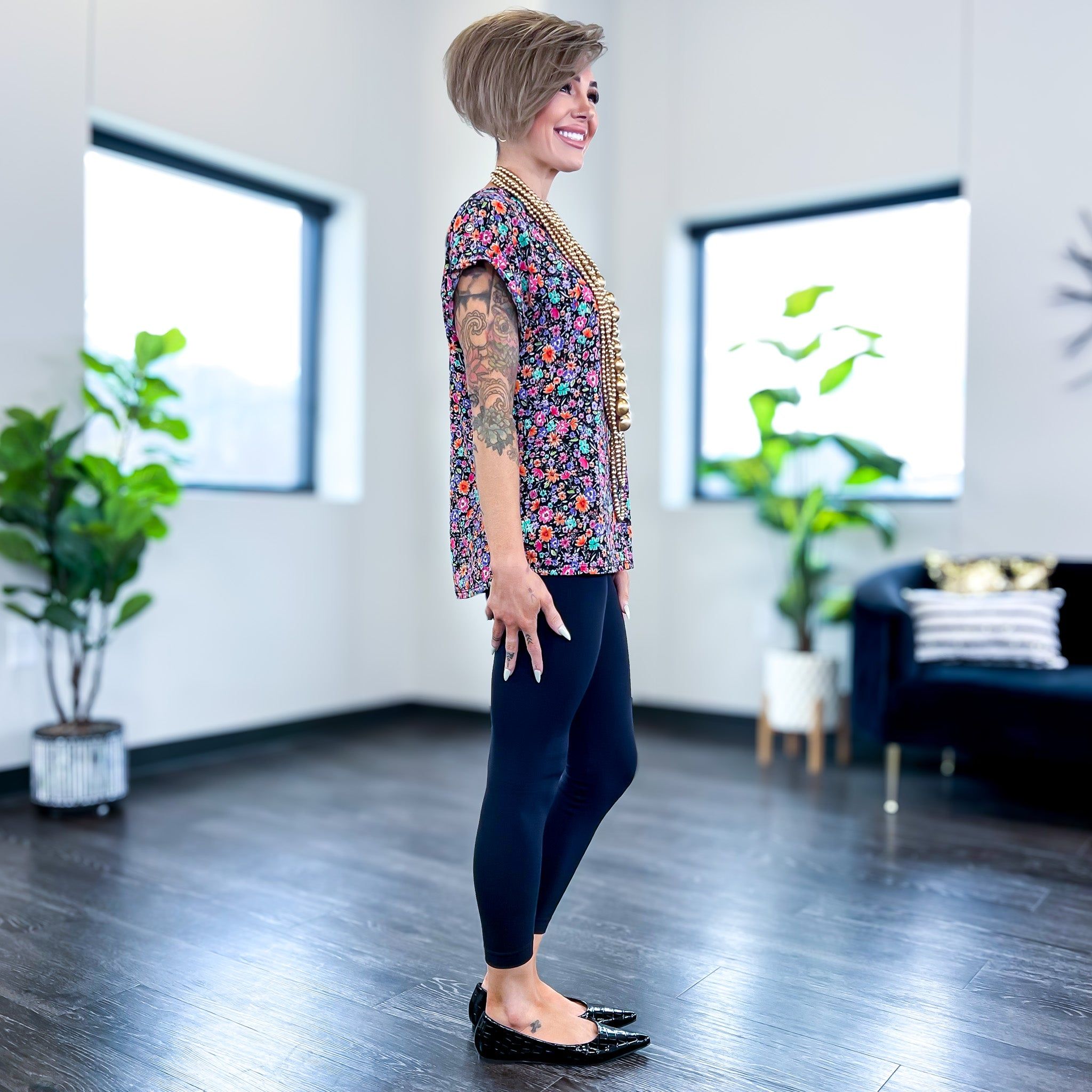 Black Multi Lizzy Short Sleeve Top sold by ZZs product image thumbnail 5