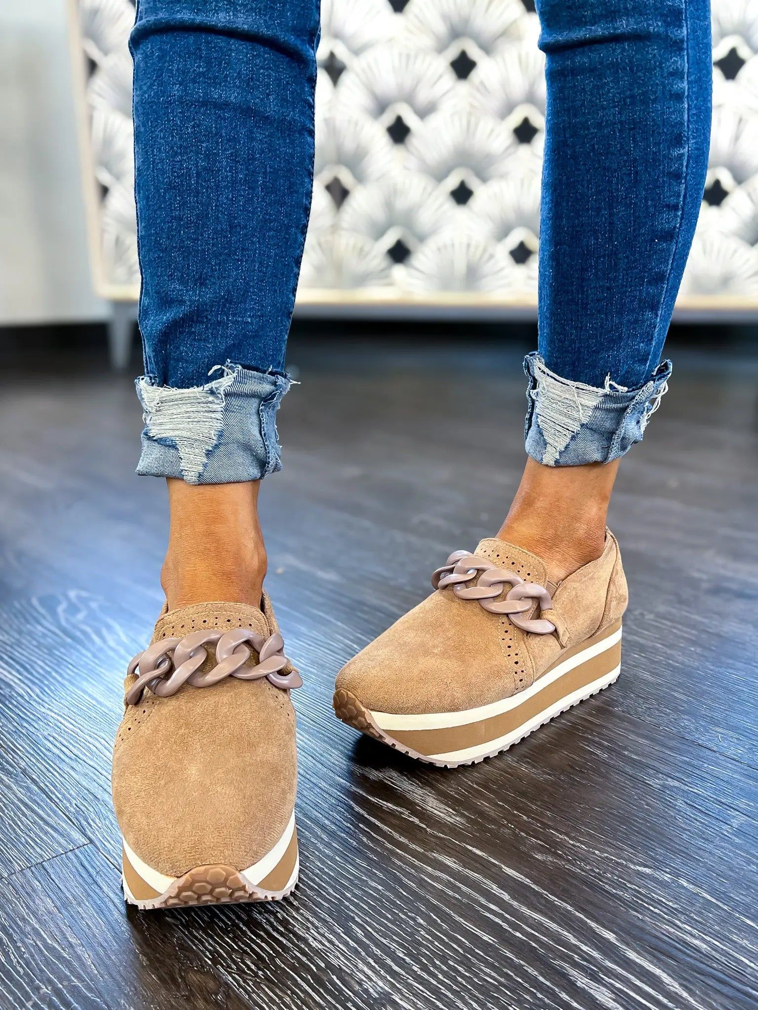 Taupe Loma Slip On Sneakers sold by ZZs product image thumbnail 5