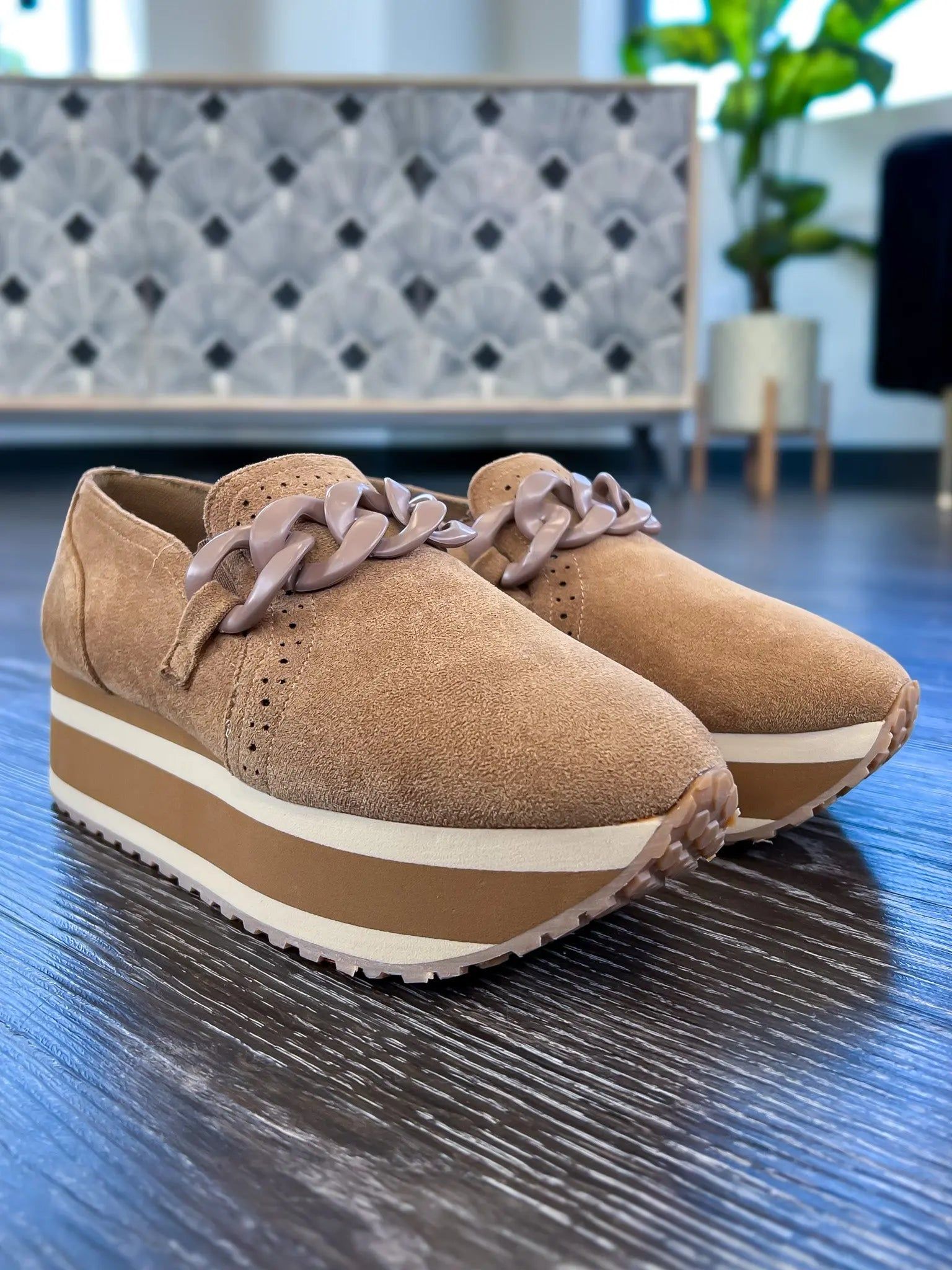 Taupe Loma Slip On Sneakers sold by ZZs product image thumbnail 4