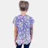 Purple Floral Lizzy Short Sleeve Top sold by ZZs