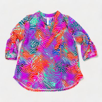 Purple & Pink Tropic Lizzy Top sold by ZZs
