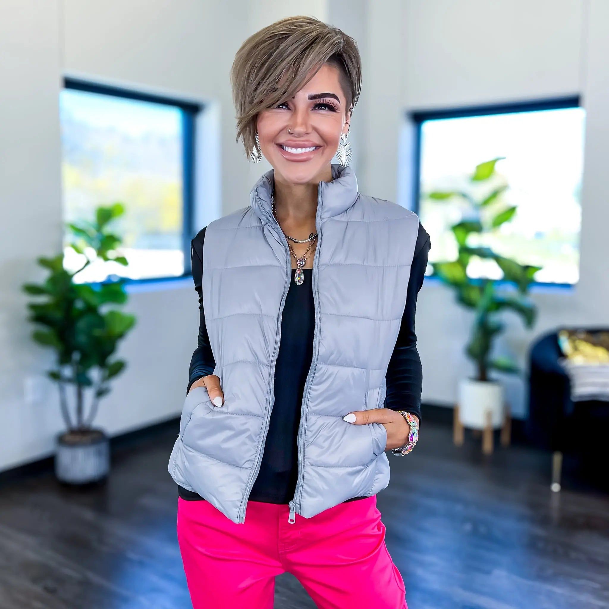 Silver Puffer Vest sold by ZZs product image thumbnail 4