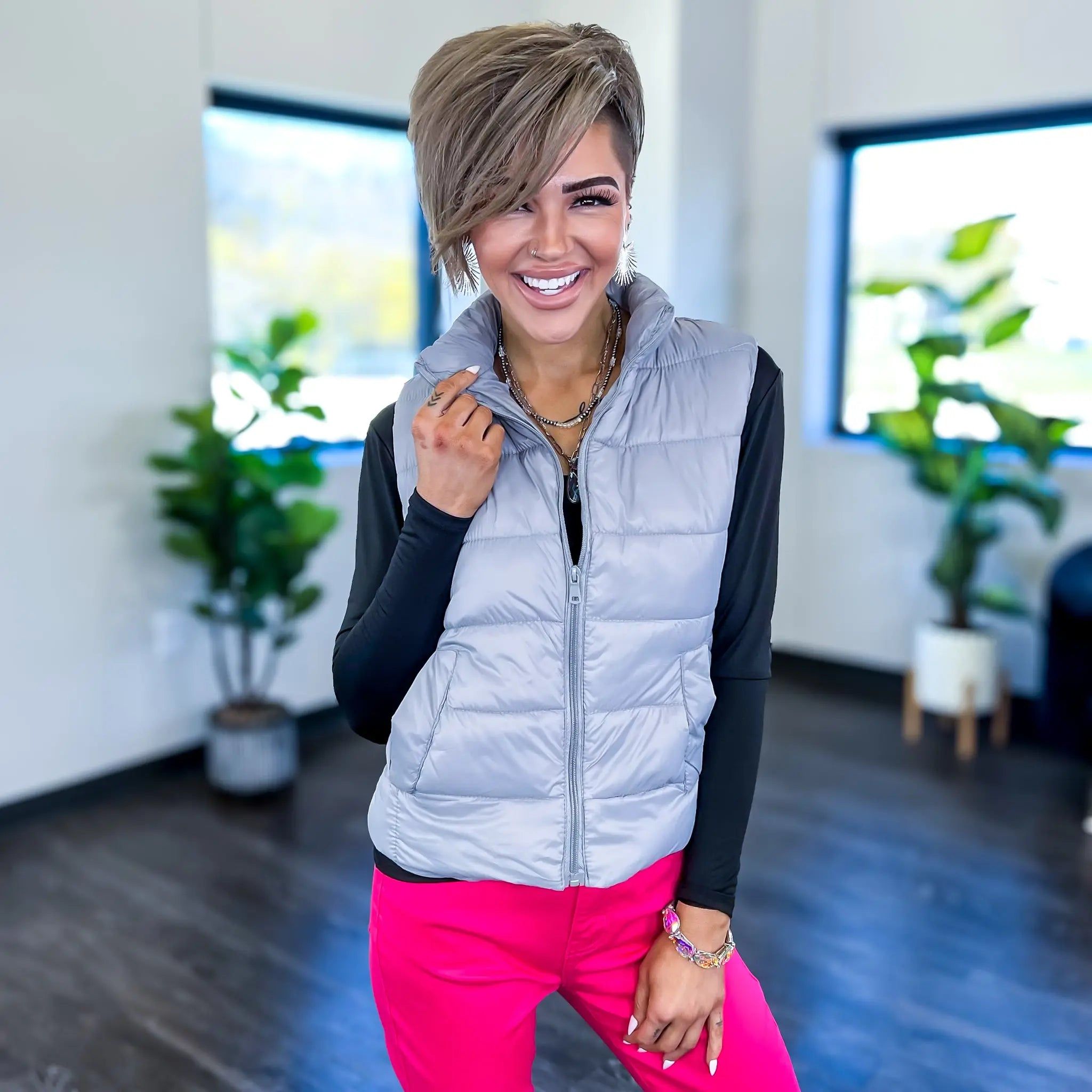 Silver Puffer Vest sold by ZZs product image thumbnail 2