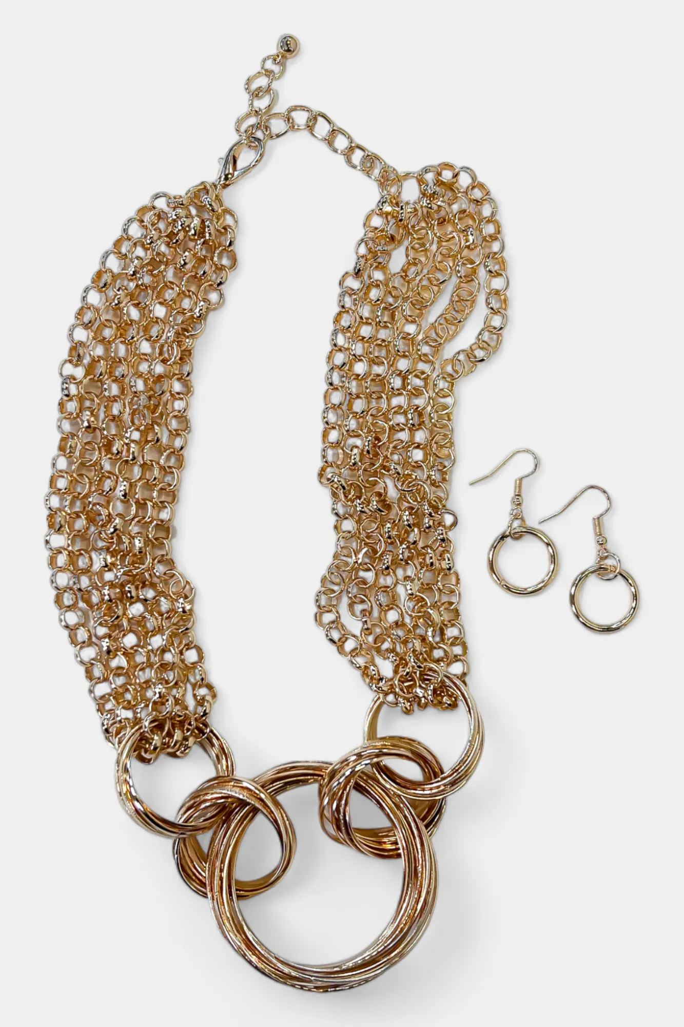 Gold O Ring Chain Necklace sold by ZZs