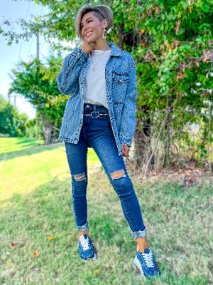 Washed Denim Quilted Pocket Jacket sold by ZZs