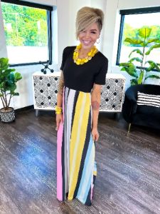 Mabel Maxi Dress | Stripes [NO RETURNS] sold by ZZs