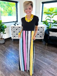 Mabel Maxi Dress | Stripes [NO RETURNS] sold by ZZs