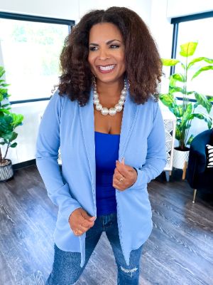 Wow Factor Blazer | Blue [NO RETURNS] sold by ZZs