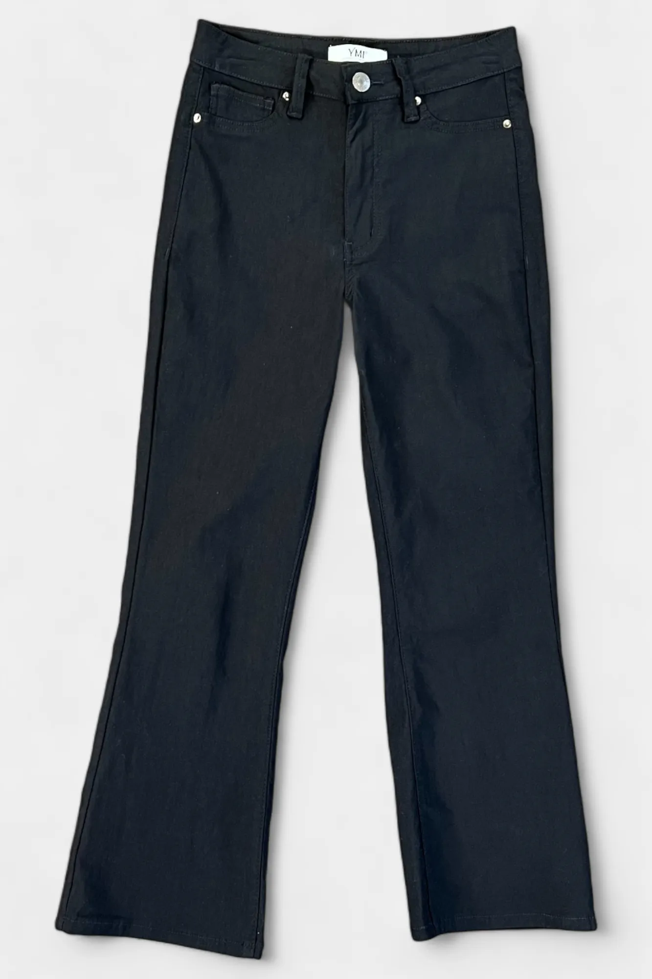 Black Hyperstretch Cropped Flare Pants sold by ZZs product image thumbnail 2