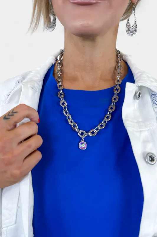 Silver AB Chain Necklace sold by ZZs