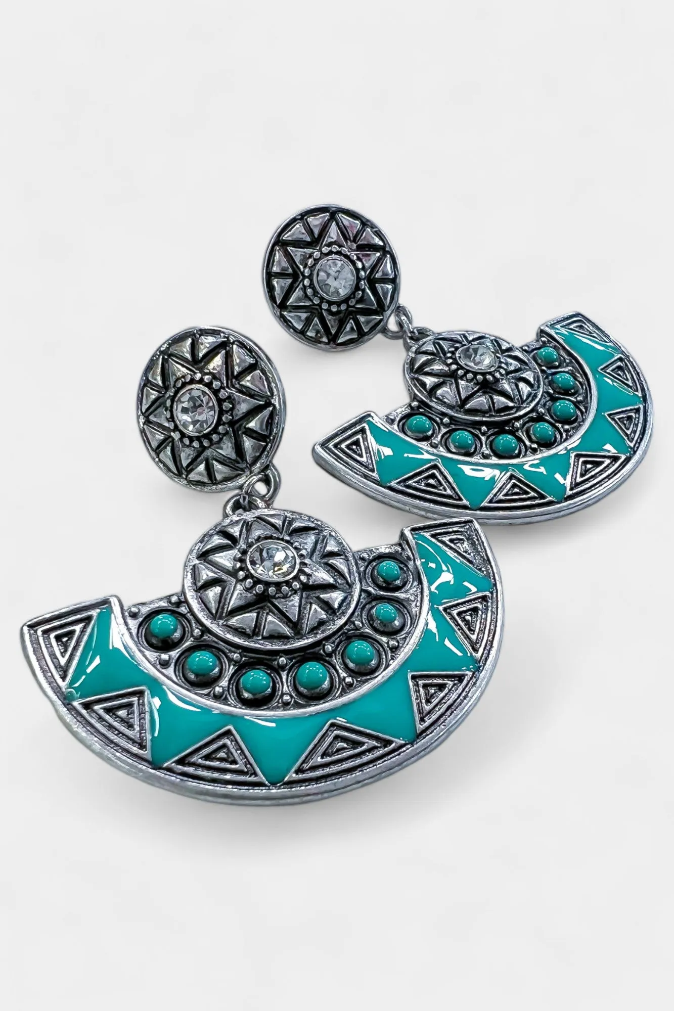 Turquoise Western Fan Earrings sold by ZZs product image thumbnail 2