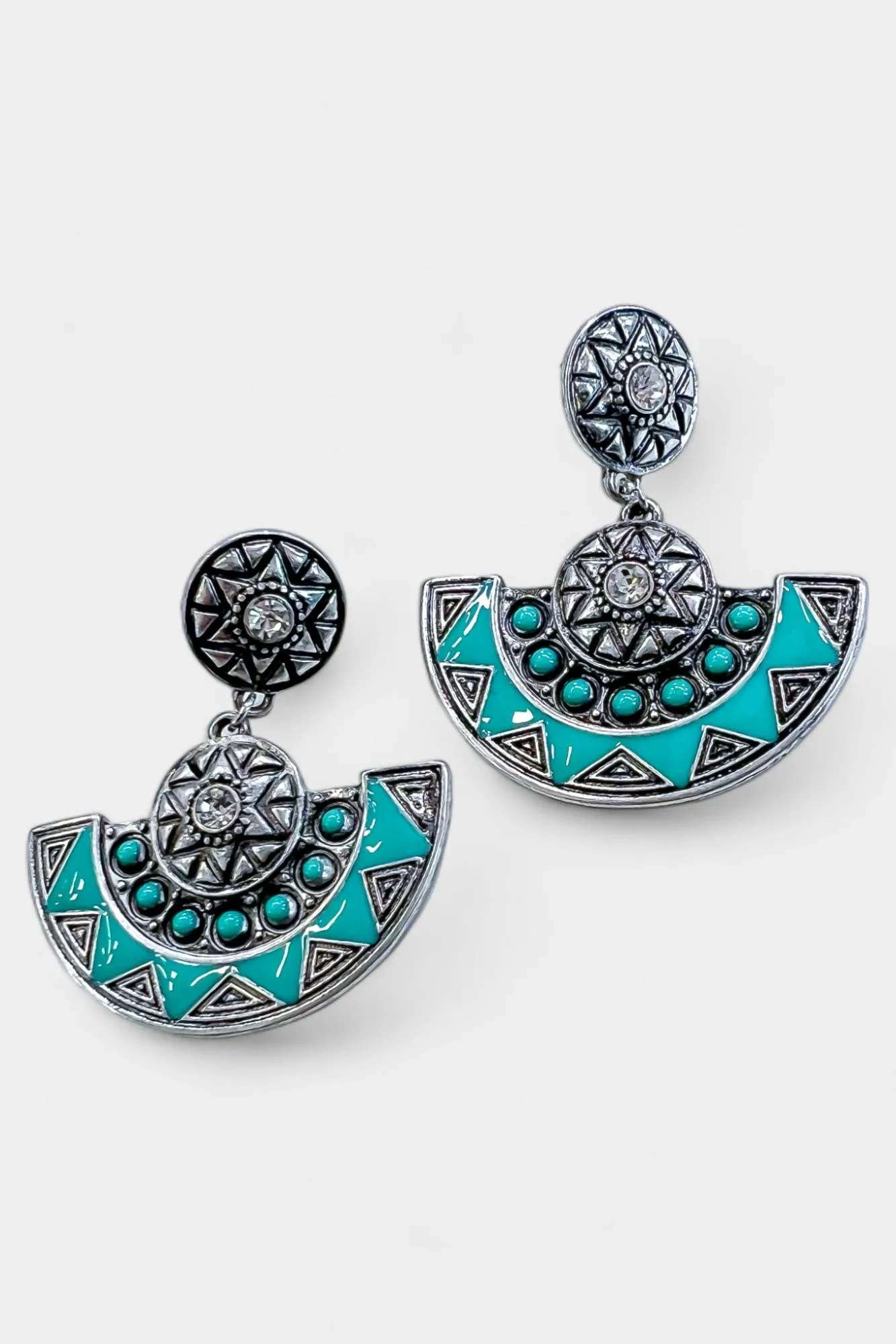 Turquoise Western Fan Earrings sold by ZZs product image thumbnail 4