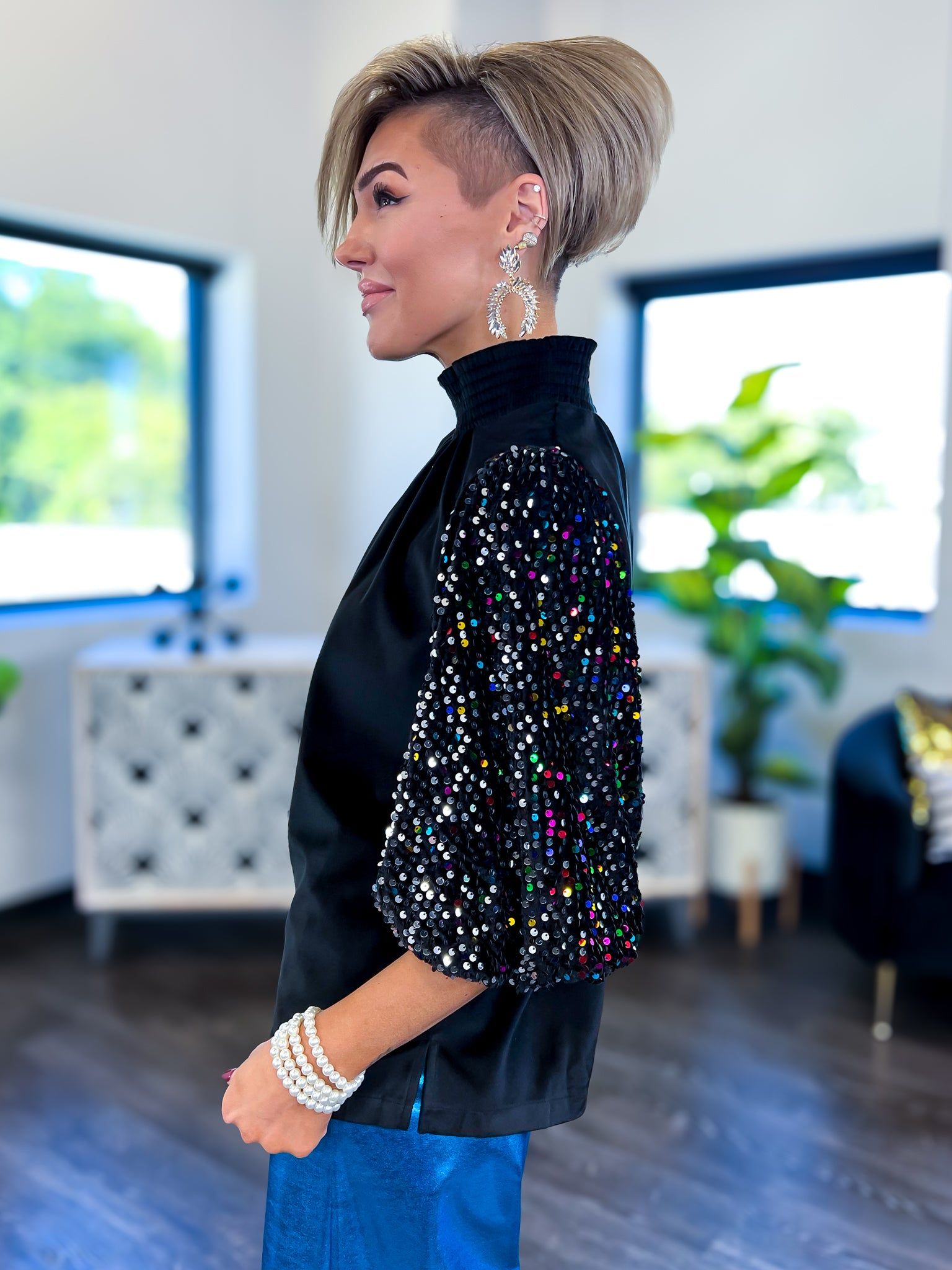 Smocked Top | Black sold by ZZs product image thumbnail 3