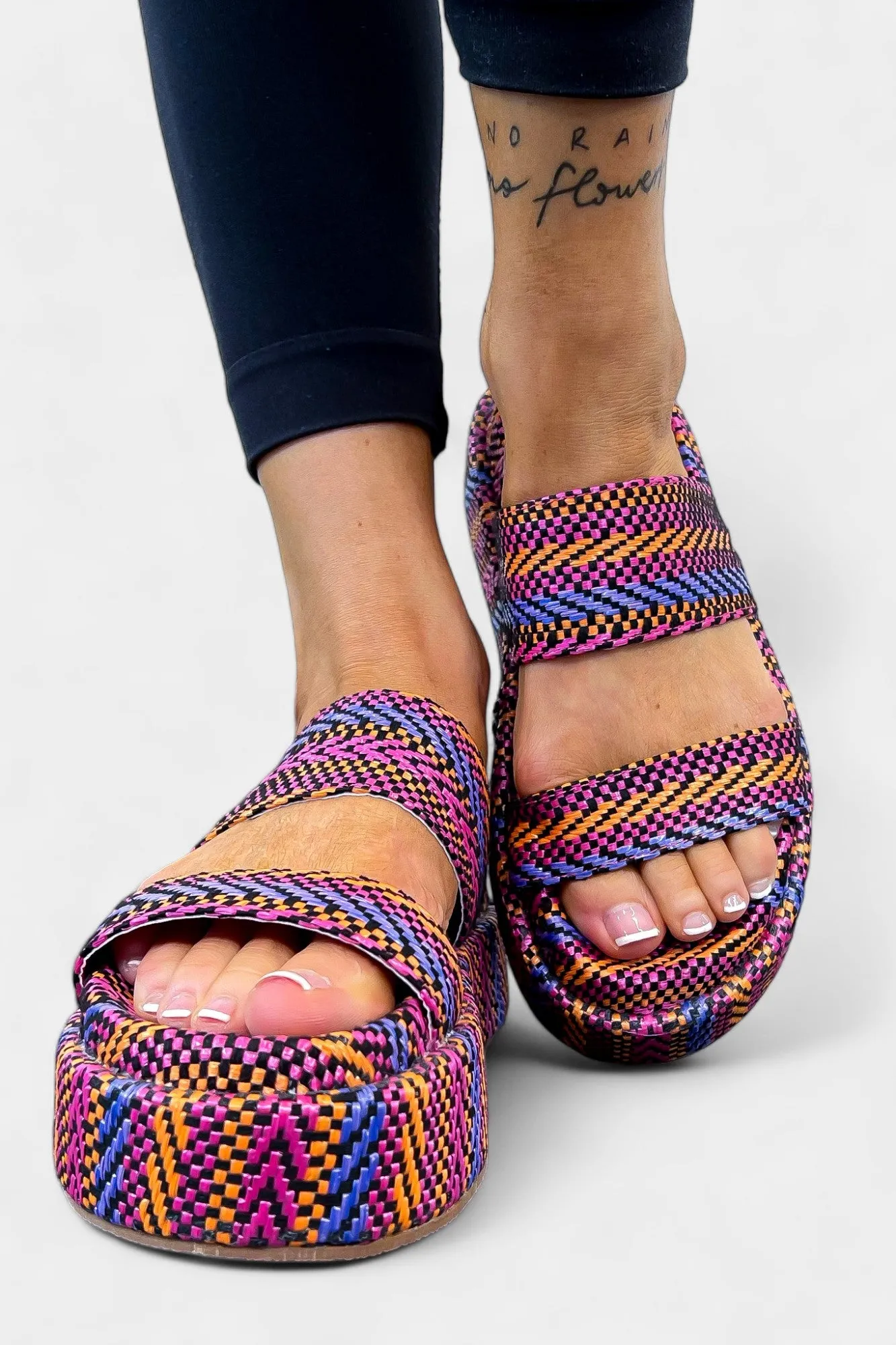 Fuchsia Jute Platform Sandals sold by ZZs product image thumbnail 2