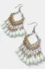 White Teardrop Stone Earrings sold by ZZs