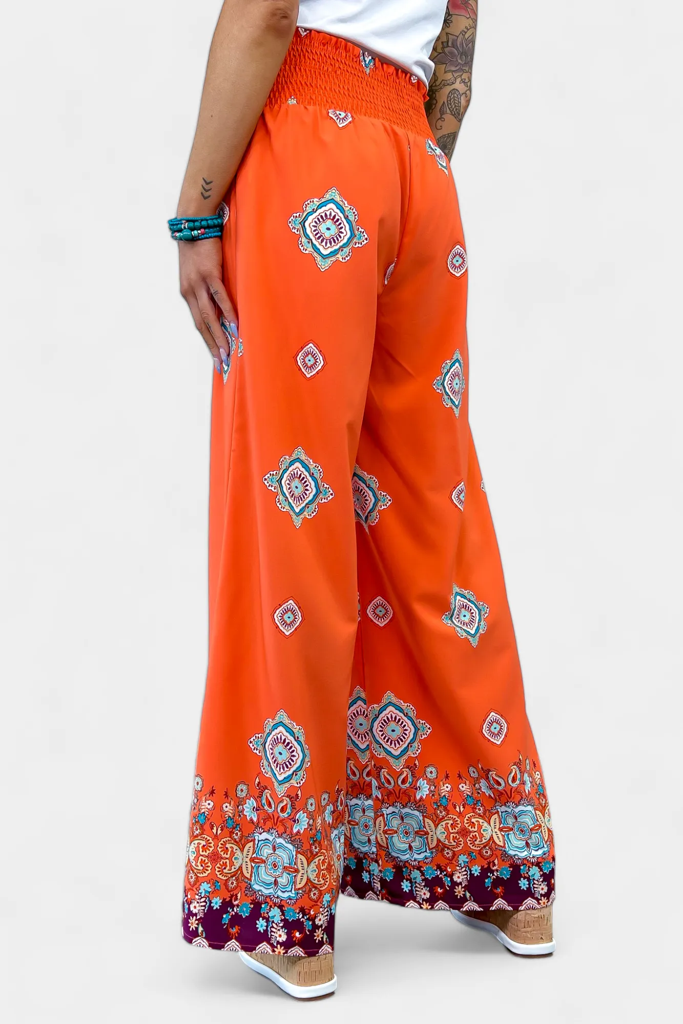 Orange Wide Leg Woven Pants sold by ZZs product image thumbnail 4