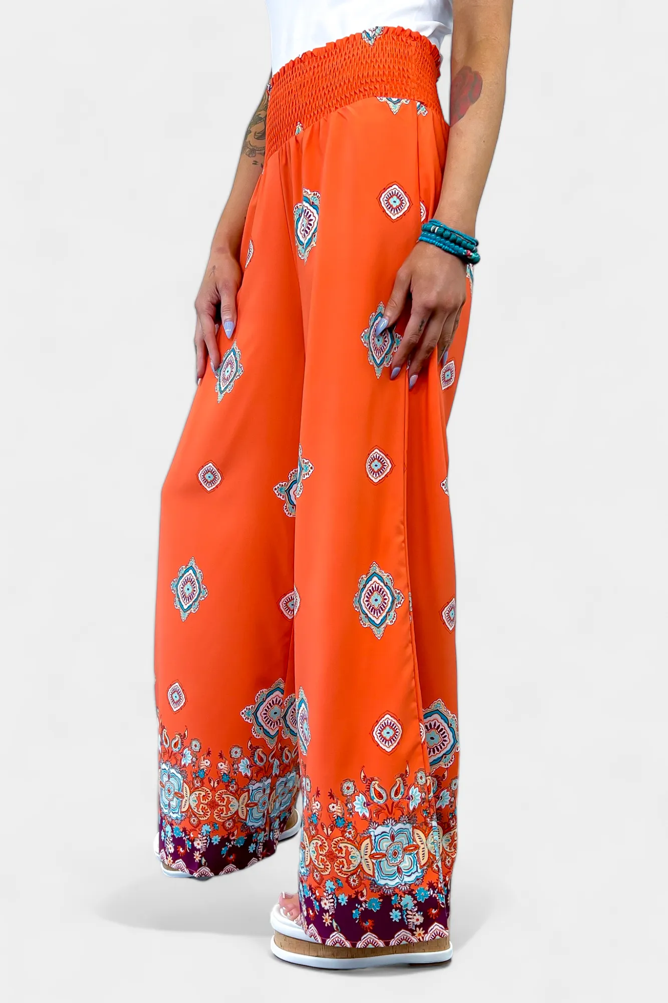 Orange Wide Leg Woven Pants sold by ZZs product image thumbnail 3