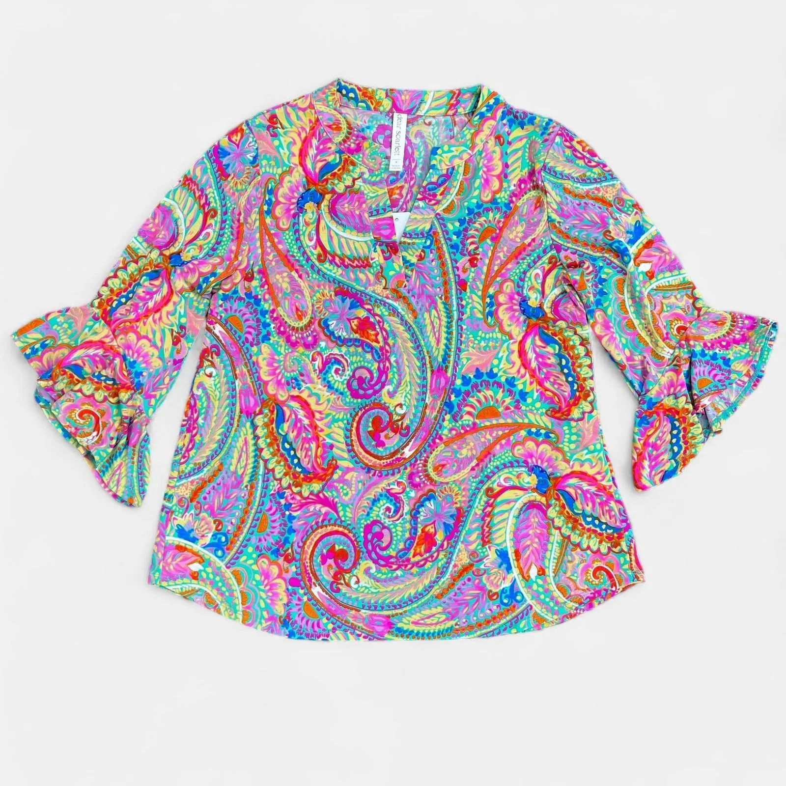 Mint Paisley Faith Bell Sleeve Top sold by ZZs product image thumbnail 2