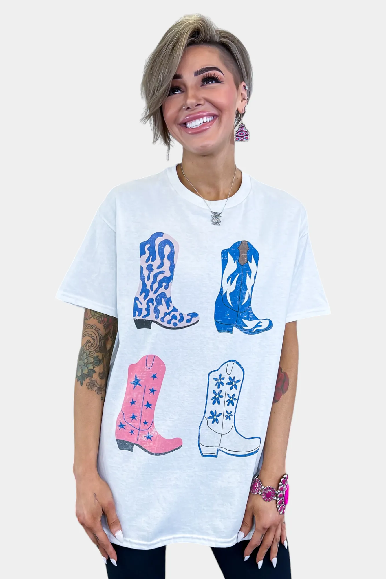 Cowgirl Boots Graphic Tee sold by ZZs product image thumbnail 4