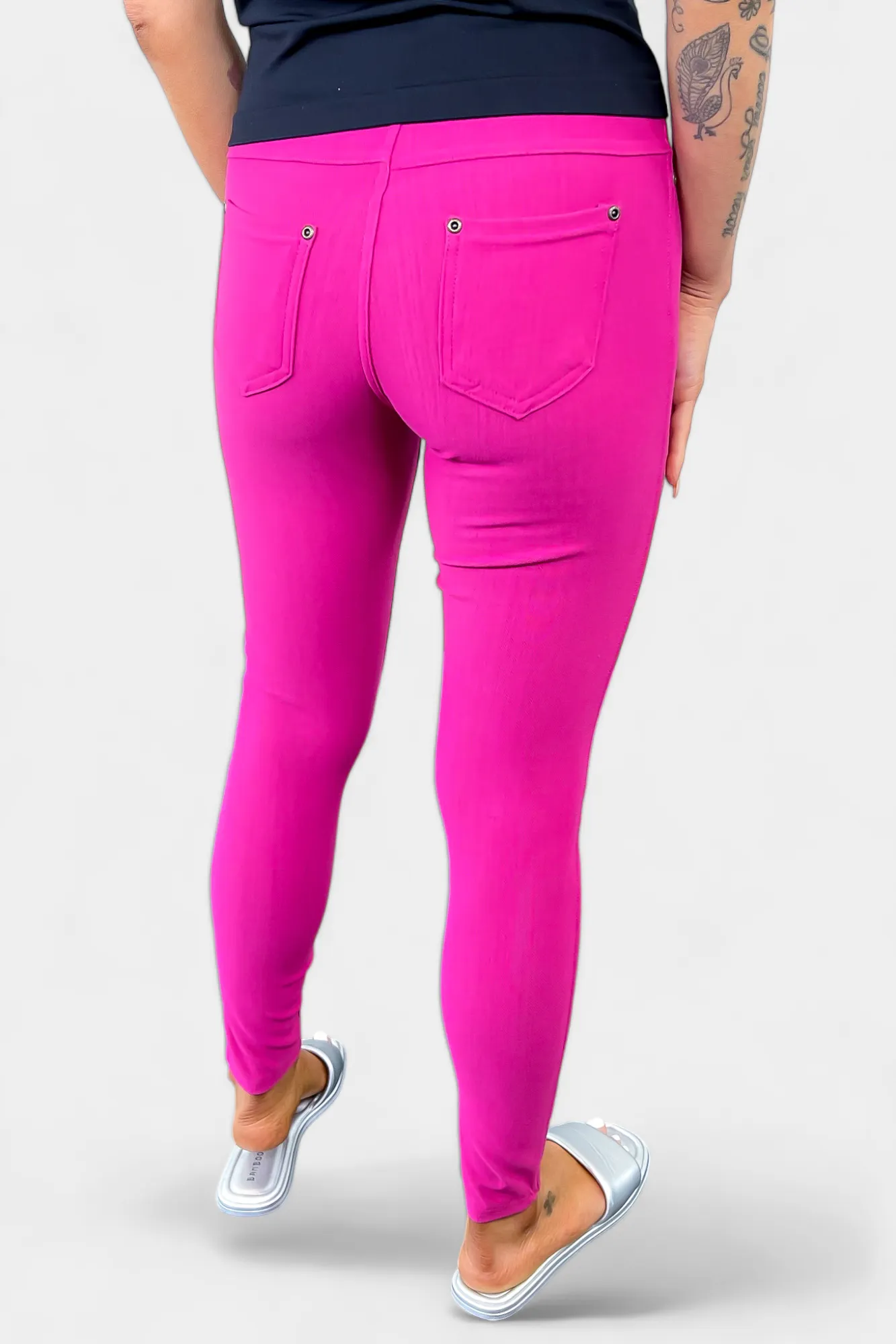 Fuchsia Denim Leggings sold by ZZs product image thumbnail 5
