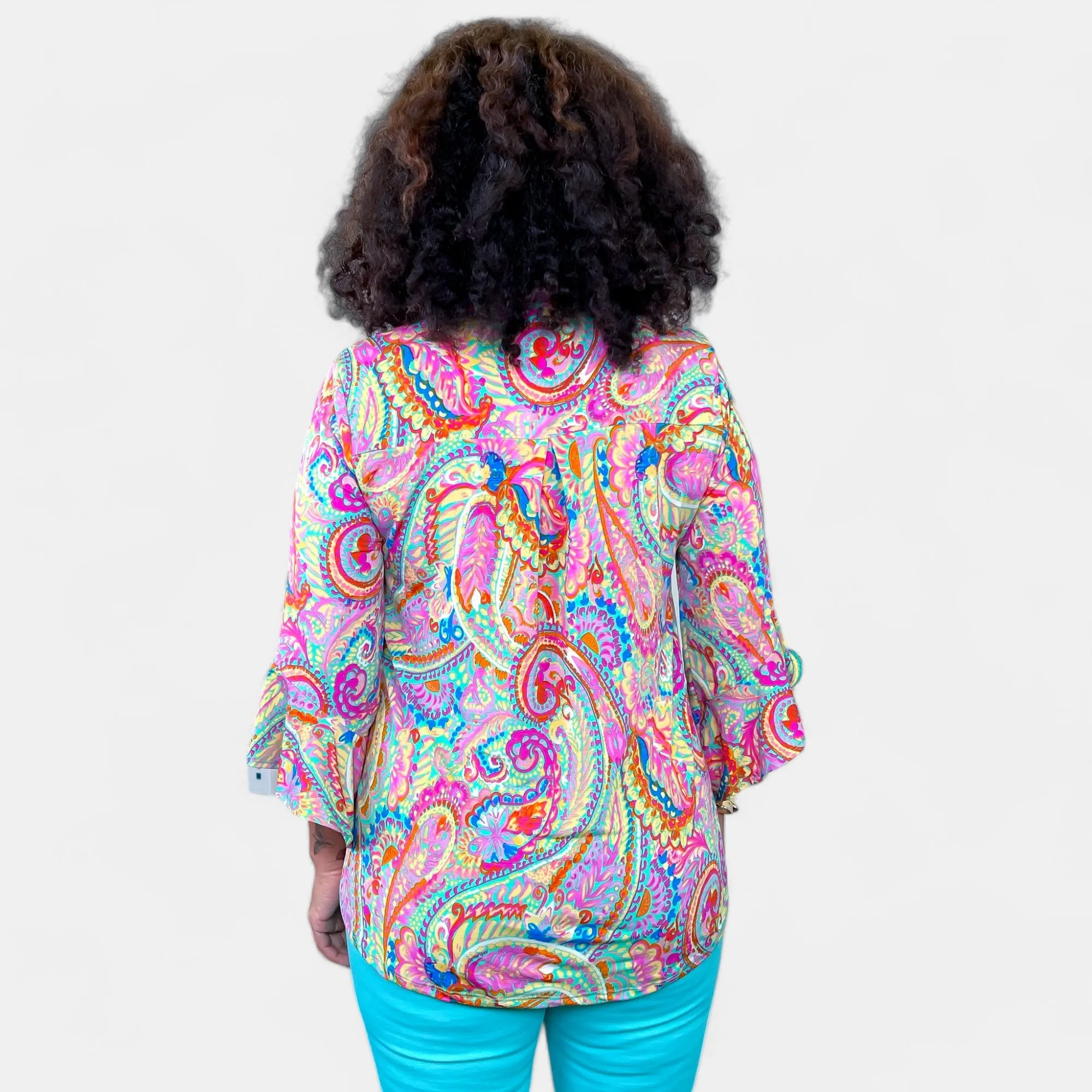 Mint Paisley Faith Bell Sleeve Top sold by ZZs product image thumbnail 4