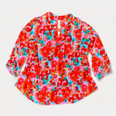 Red Multi Floral Lizzy Top sold by ZZs