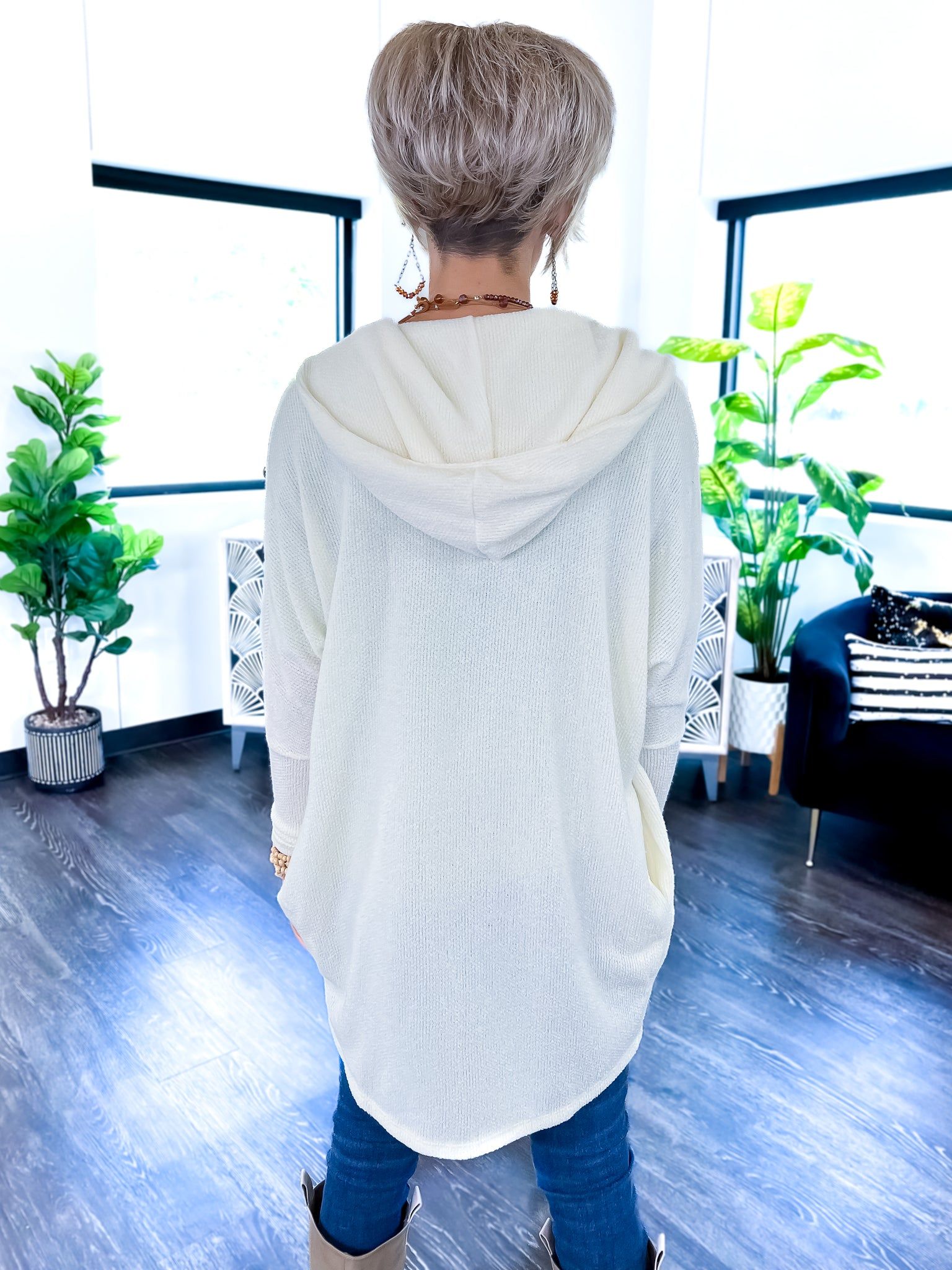 Hooded Cardigan | Ivory sold by ZZs product image thumbnail 4