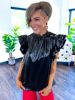 Black Layla Metallic Top sold by ZZs