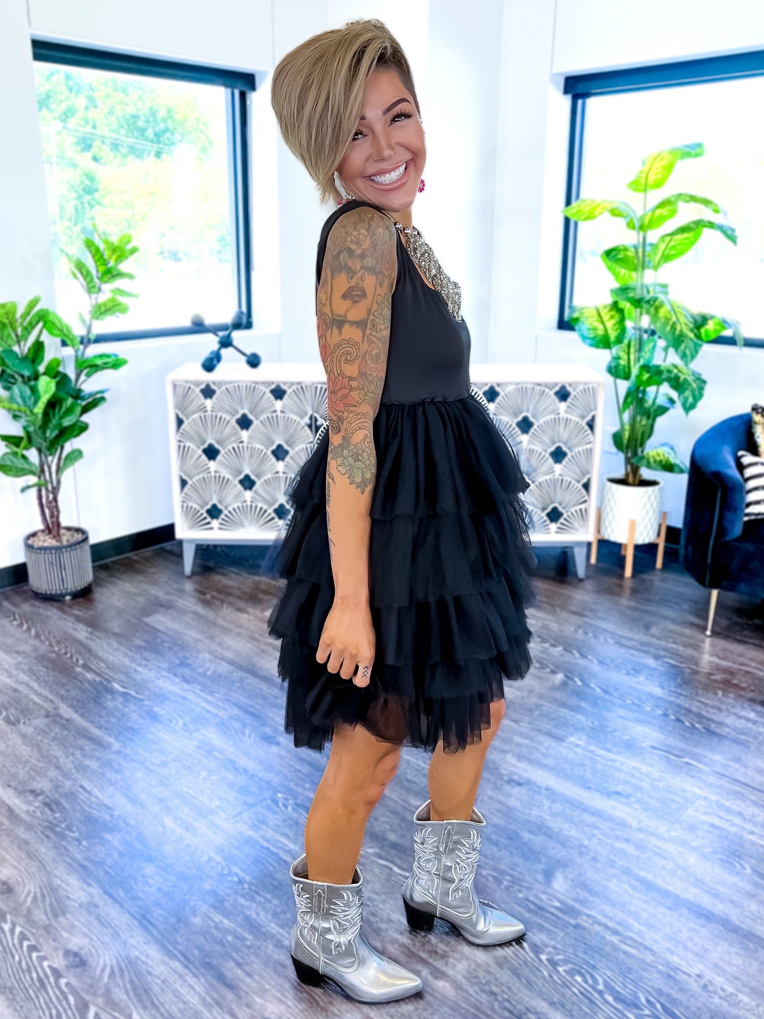 Black Tiered Dress sold by ZZs product image thumbnail 4